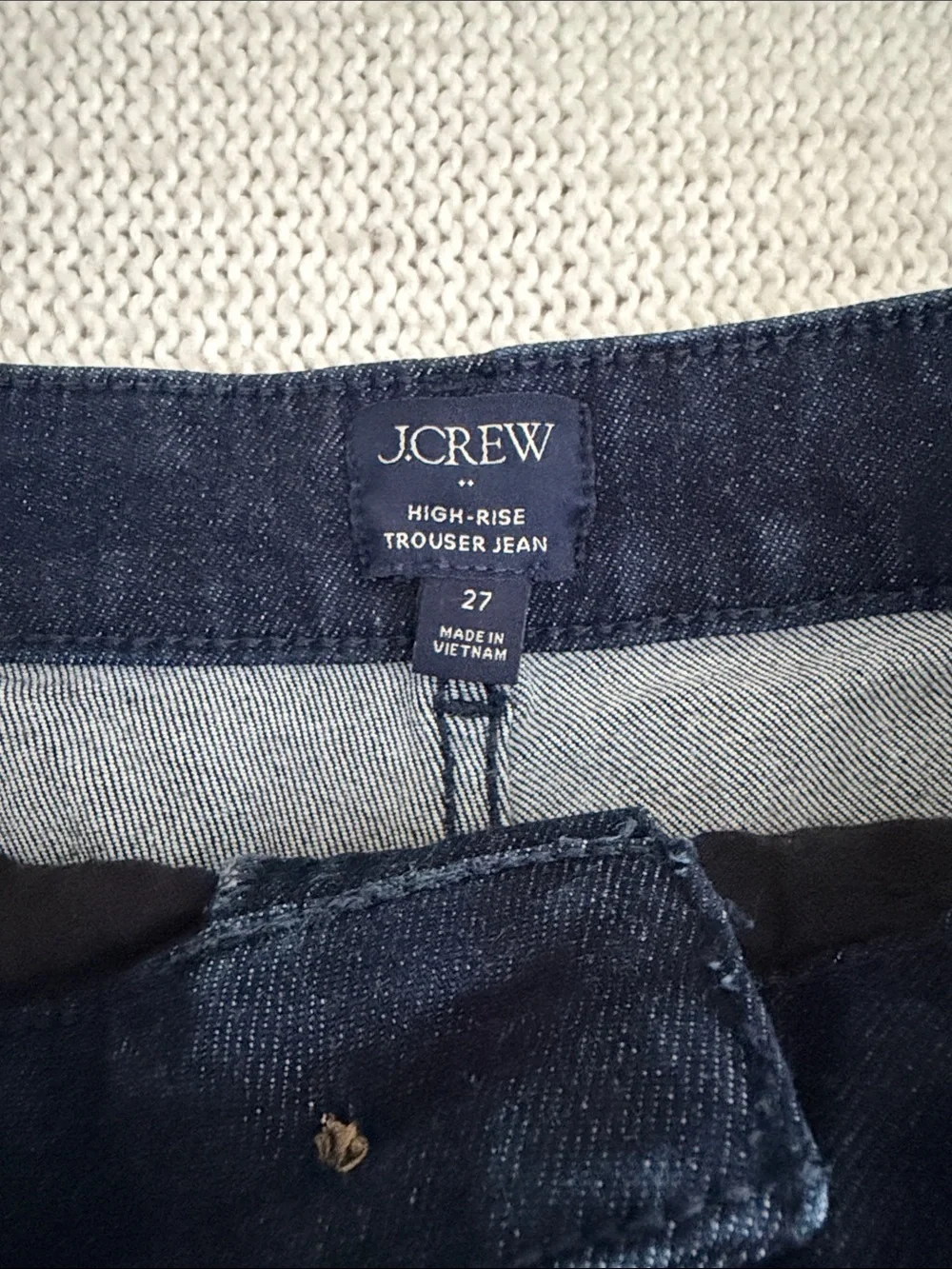 J Crew High Rise Trouser Jean Size 27